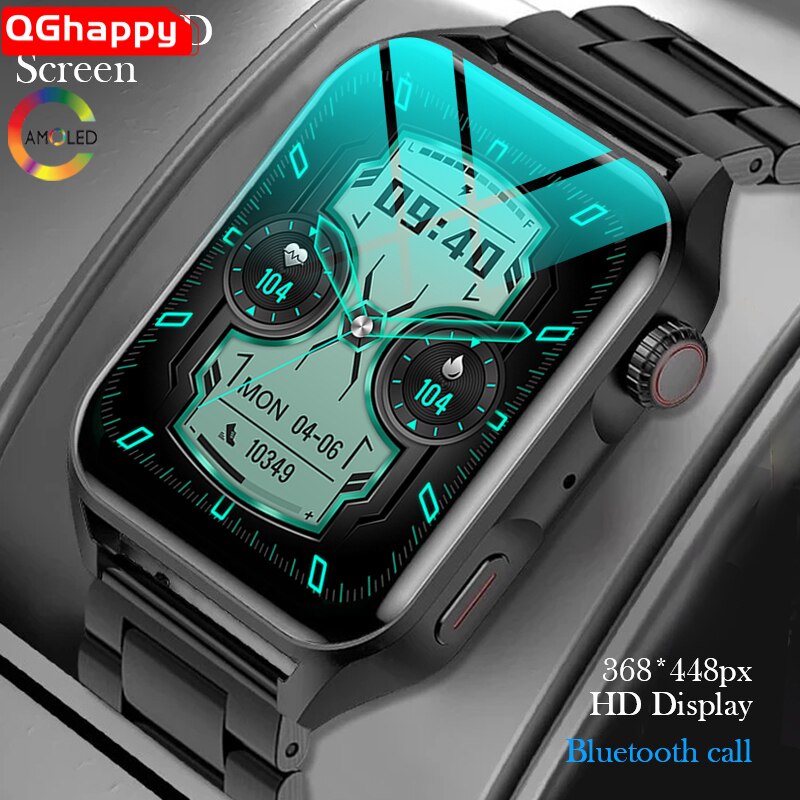 Smart Watch Men 1.78 inches HD Screen Always-on Display the time NFC Bluetooth Call Waterproof New AMOLED Smartwatch Women